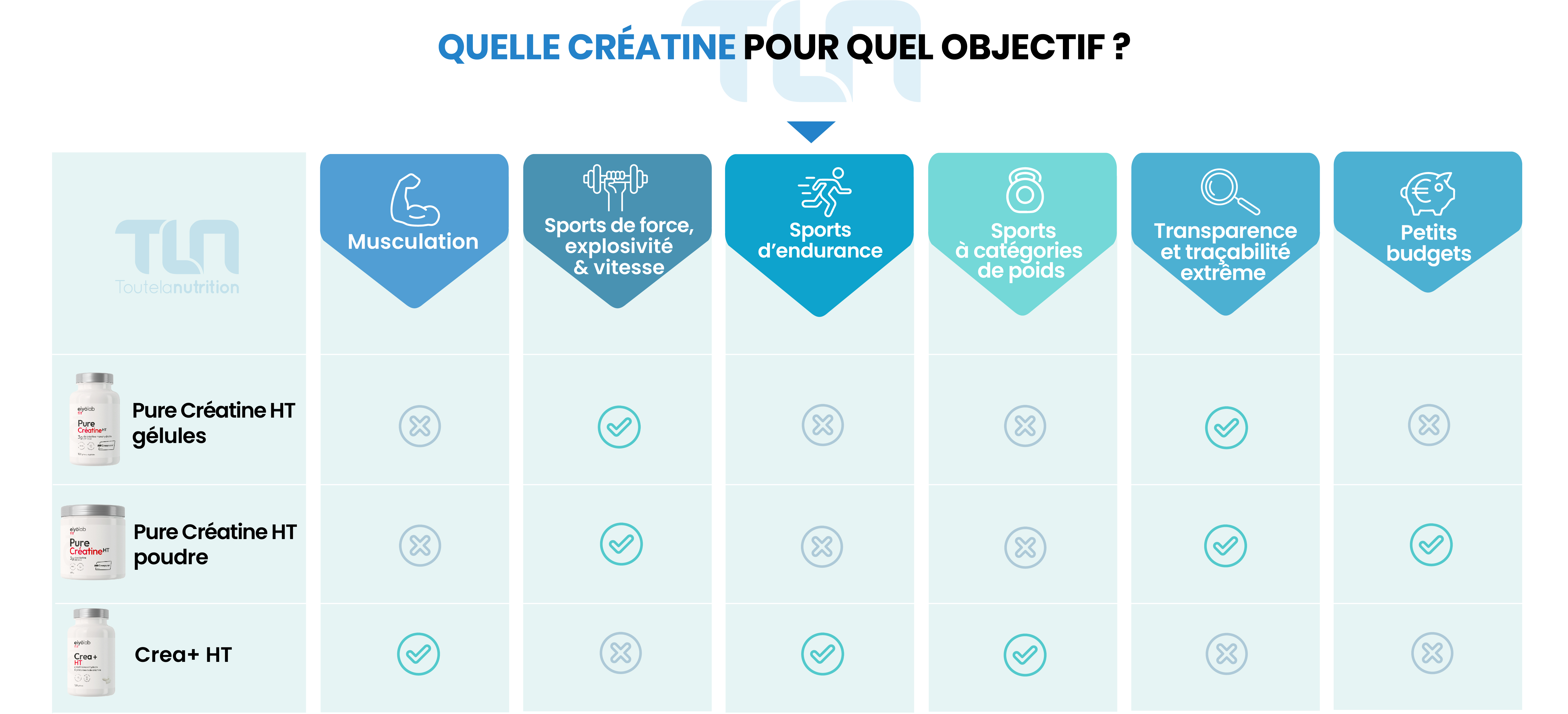 Quelle créatine pour quel objectif ? Toutelanutrition